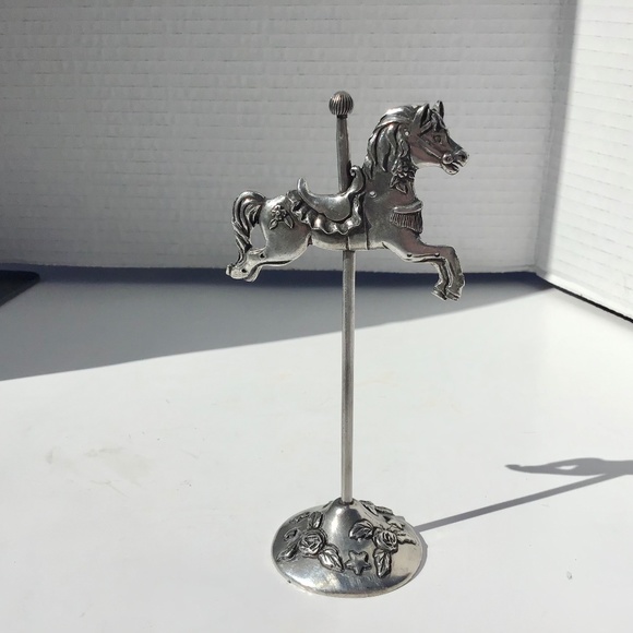 Seagull Pewter Carousel Horse Earring Tree Rose Stars Design 1990 Fantasy Canada - Picture 1 of 5